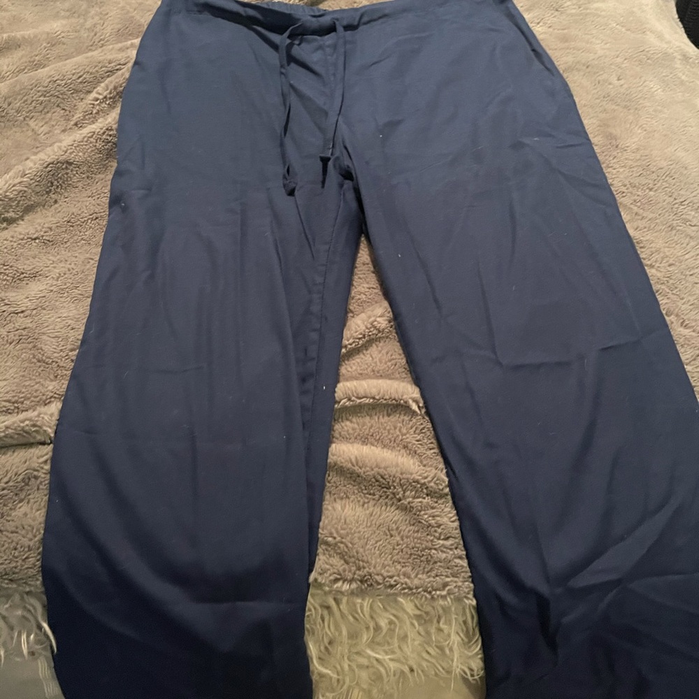 Women’s navy blue Cherokee flare scrub bottoms